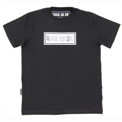 CAMISETA ROCK OR DIE BASICA NEGRA HOMBRE