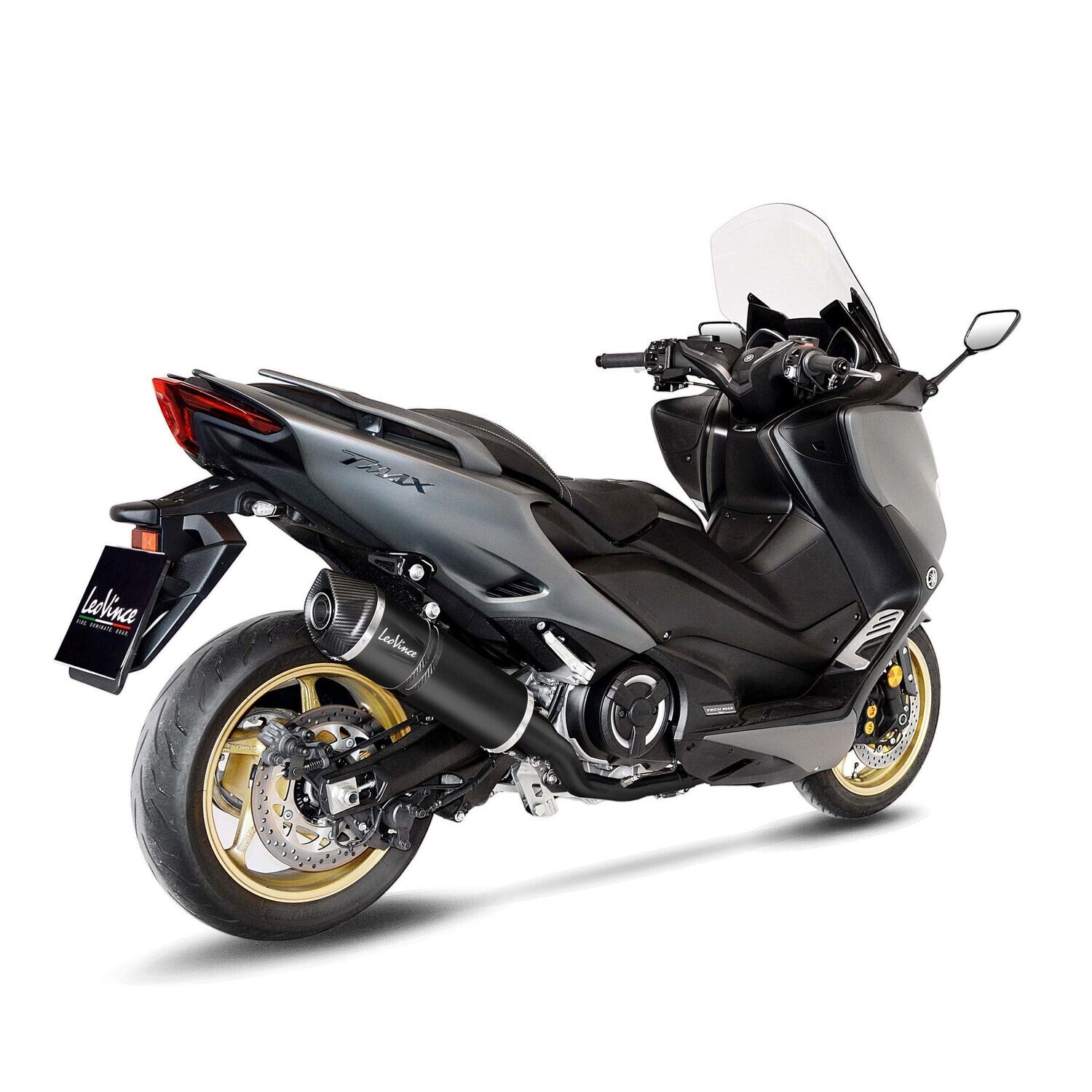 LV One Evo Black Edition Full-System Exhaust EXHAUST LV-12 FB SS 2/1 Y  T-MAX XP530/560 NO HOMO