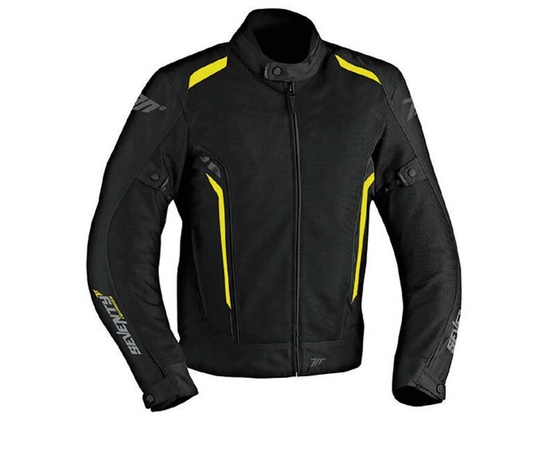 CHAQUETA SD-JT32 VERANO TOURING HOMBRE NEGRO/AMARILLO FLUOR