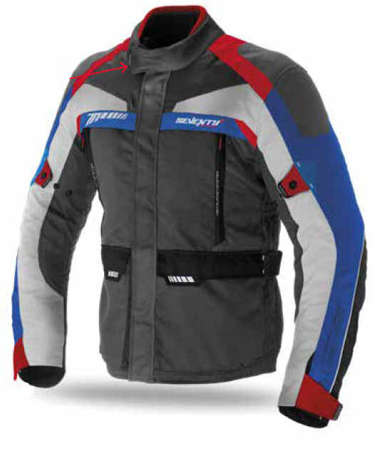 CHAQUETA SD-JT43 INVIERNO TOURING HOMBRE GRIS/ROJA/AZUL