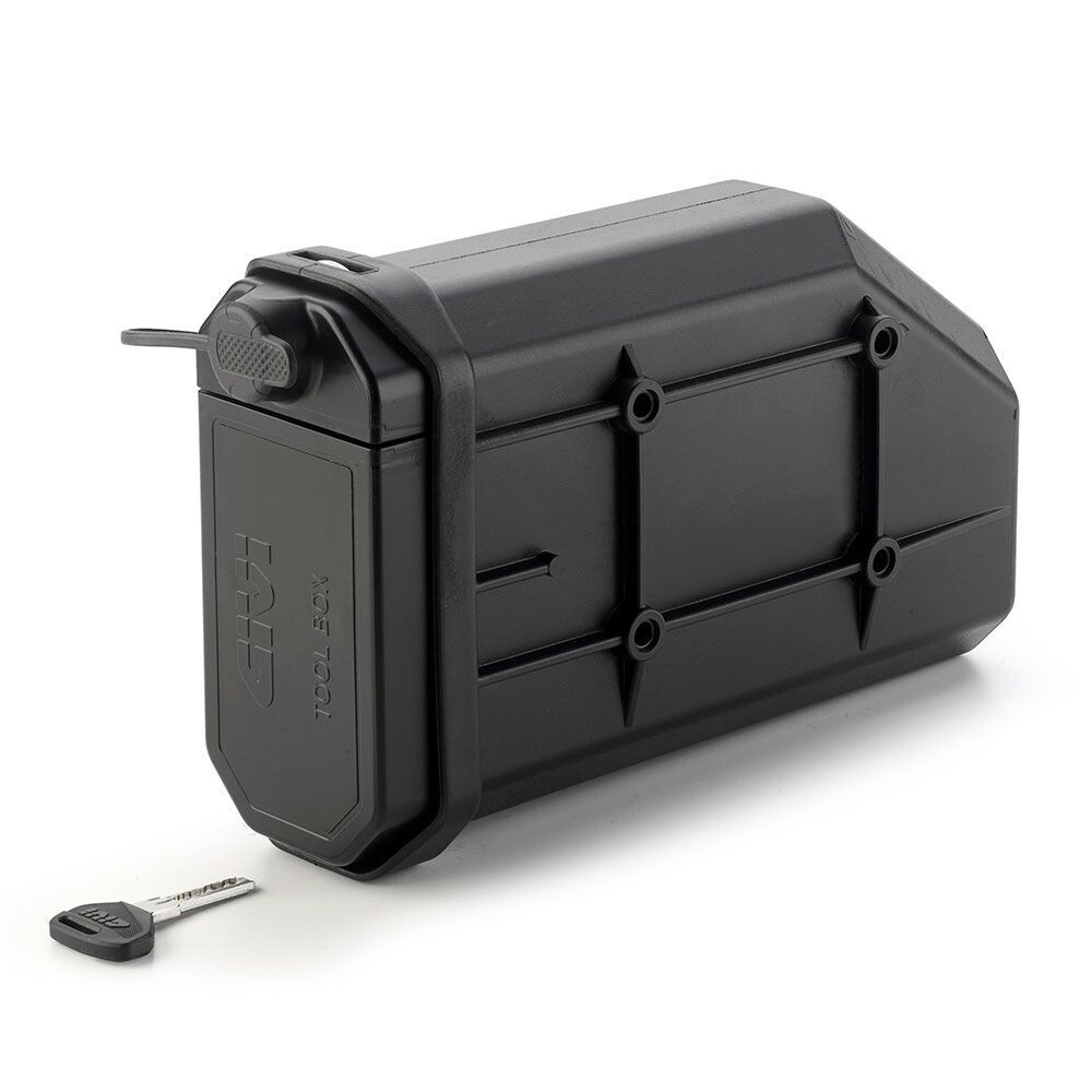 Caja de herramientas a fijar entre el portamaletas lateral y el carenado de la moto. A COMBINAR CON EL KIT DE ANCLAJES UNIVERSAL S250KIT O EL KIT DE ANCLAJE ESPECÍFICO TL.Enduro 16>18