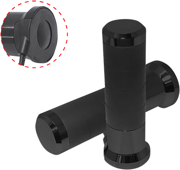 Puños calefactables KOSO NORTH AMERICA HEATED GRIP TITAN BK 7/ 8