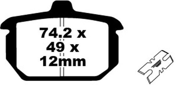 Pastilla de freno EBC BRAKE PAD SINTERED HH Harley Davidson