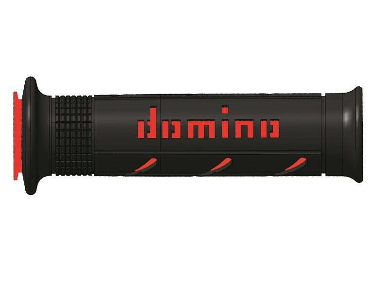 Puños racing DOMINO super soft 126mm negro/rojo A25041C4240