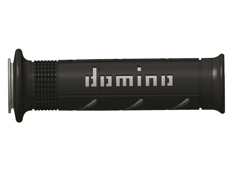 Puños racing DOMINO super soft 126mm negro/gris A25041C5240