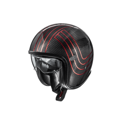 Premier Helmets Vintage Platinum ED. Carbon EX Red Chromed
