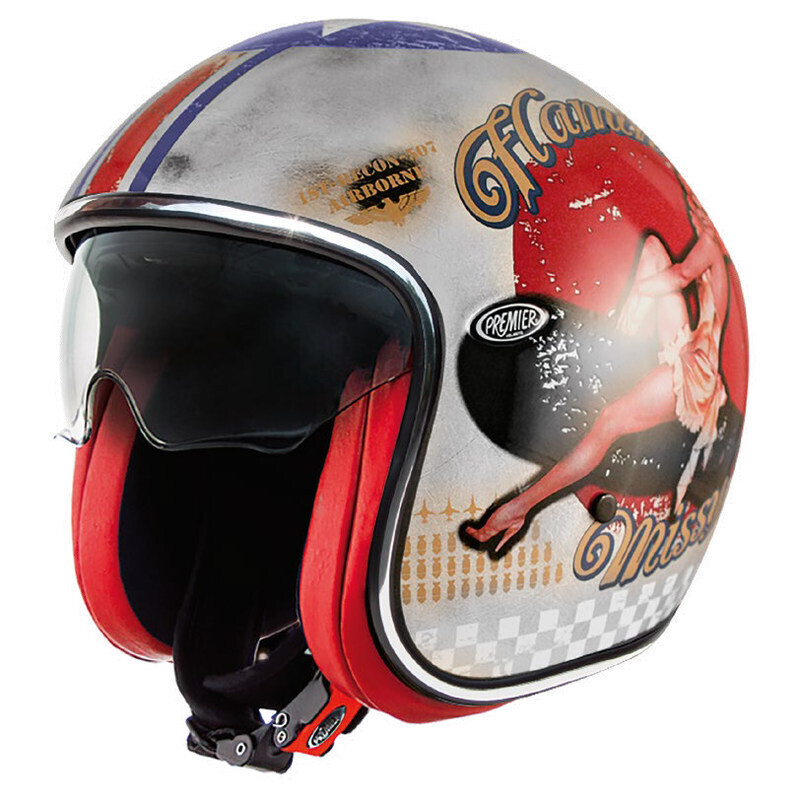 Premier Cascos Vintage Evo Pin Up OS Plata