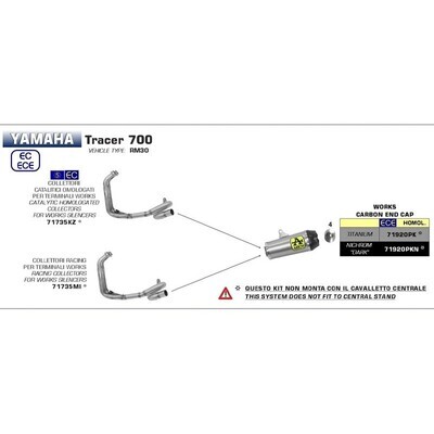 COLECTOR CATALÍTICO ARROW 71735KZ YAMAHA MT-07 2021