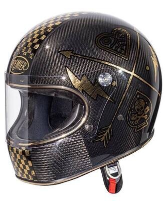 Premier Helmets Trophy Carbon NX Oro Cromado