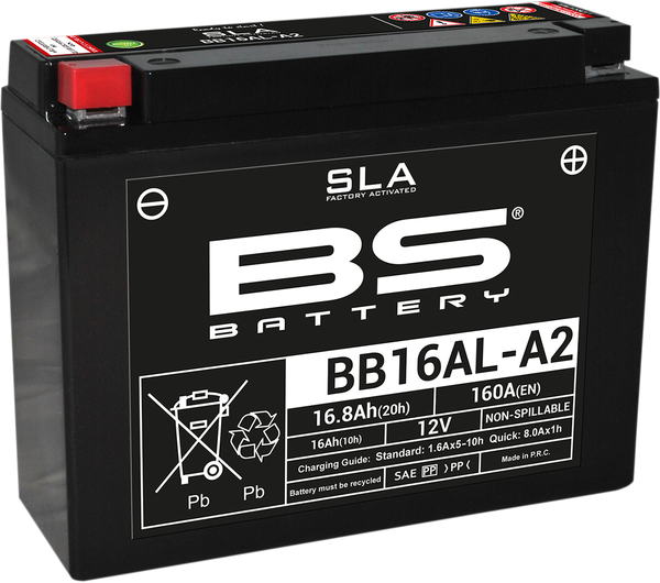 Baterías SLA AGM activadas de fábrica y sin mantenimiento BS BATTERY
BATTERY BS BB16AL-A2 SLA