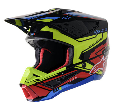 Casco Supertech M5 Solid MX ALPINESTARS
HELMET SM5 ACT2 BK/Y/R