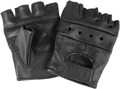Mil-Tec Guantes de cuero sin dedos