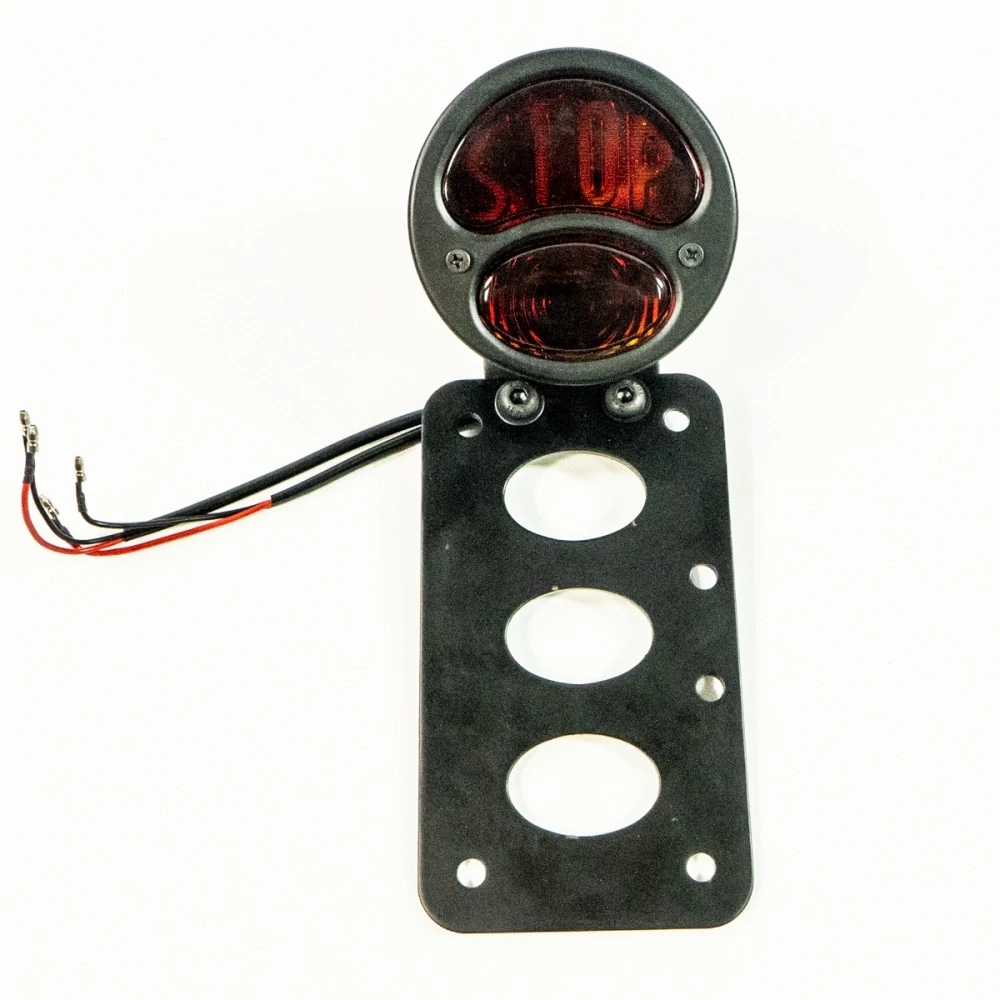 Portaplacas iluminado con luz "STOP"