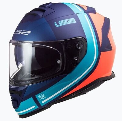 LS2 Helmet FF800 Storm Slant Blue/Fluo Orange