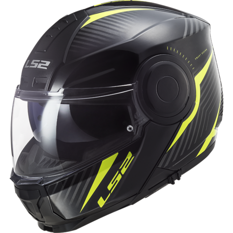 Casco LS2 FF902 Scope Skid Negro/Amarillo de alta visibilidad