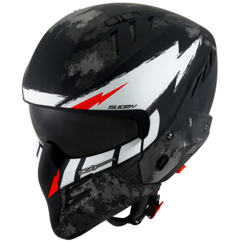 Suomy ARMOR HI VOLT MATT BLACK/WHITE E06