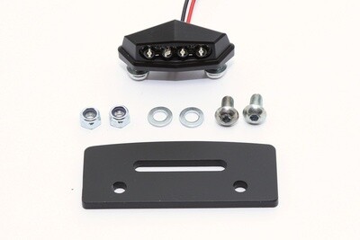 Placa de montaje HIGHSIDER + luz de matrícula LED Placa de montaje HIGHSIDER + luz de matrícula LED