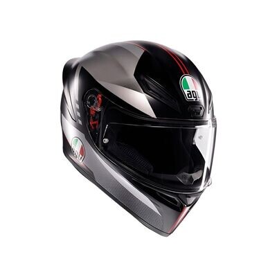 CASCO AGV K1 S E2206 LAP MATT BLACK/GREY/RED