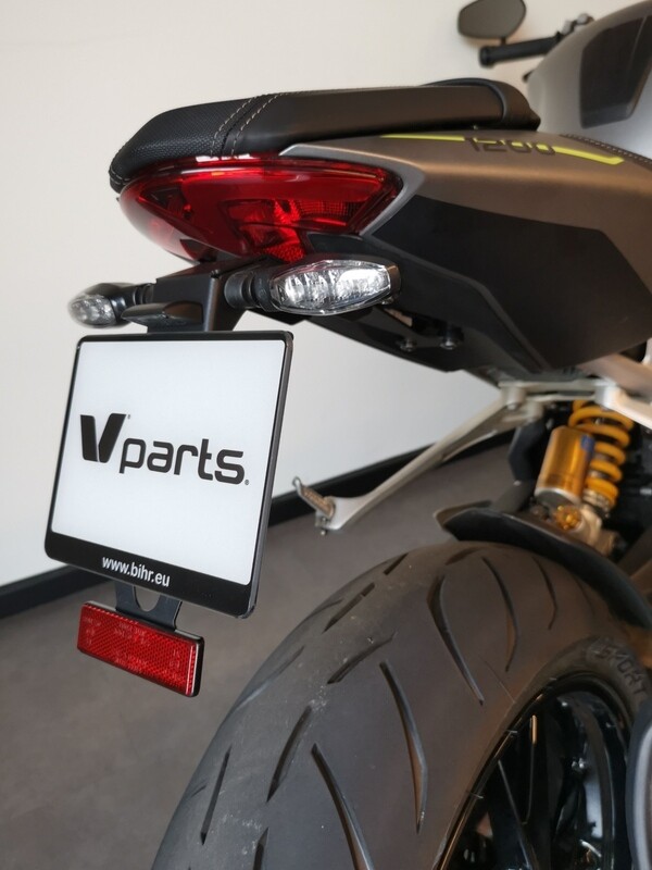 Portamatrículas V PARTS Negro - Triumph Speed Triple 1200