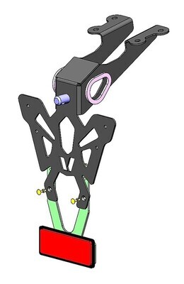Portamatriculas V PARTS negro - Yamaha MT-07