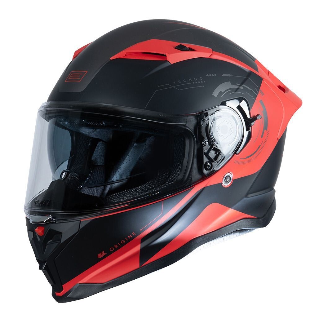 CASCO ORIGINE FORCE TECHNO BLACK RED (ECE2206)