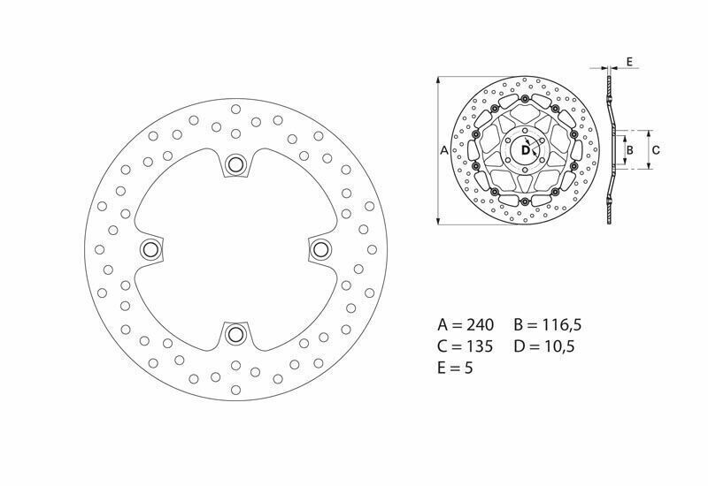 Disco de freno Brembo 68B40783
 para HONDA CB 600 F HORNET (PC41) CBF 1000 (SC58)