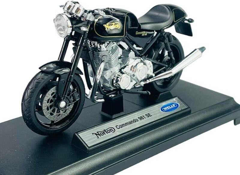 Norton Commando 961 SE Negro Con Base 1:18