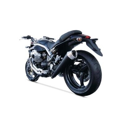 ZARD ESCAPE RACING CÓNICO EN ACERO NEGRO PARA MOTO GUZZI GRISO