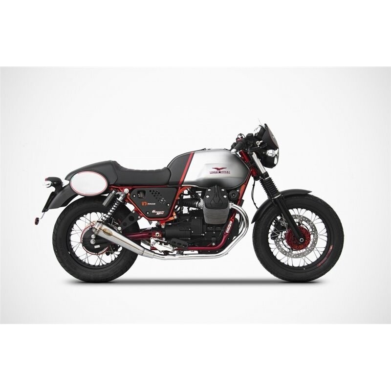 ZARD DOBLE SILENCIOSO ACERO INOXIDABLE MOTO GUZZI V7 CAFÈ RACER-CAFÈ CLASSIC