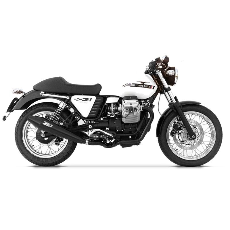 ZARD SILENCIOSO CÓNICO NEGRO MOTO GUZZI V7 CAFÈ RACER-CAFÈ CLASSIC M.Y. 2009-12