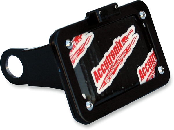 Soporte matrícula de montaje lateral con luz de matrícula LED para Harley Davidson W/LIGHT 4-13XL B