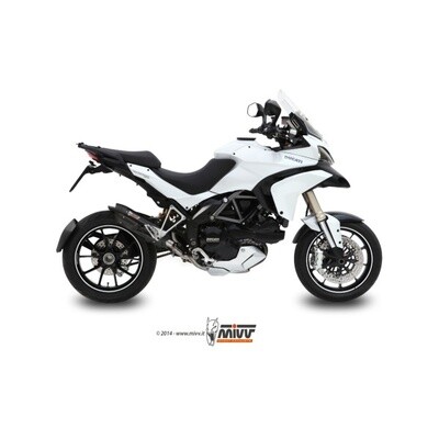 MIVV SLIP-ON SUONO BLACK WITH CARBON CAP DUCATI MULTISTRADA 1200 2010-14