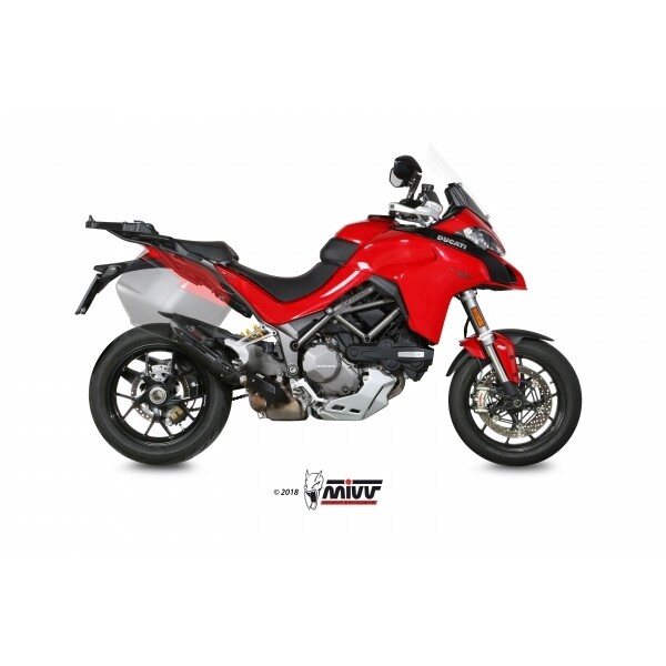 MIVV SLIP-ON SUONO BLACK WITH CARBON CAP DUCATI MULTISTRADA 1200 2015-17 /MULTISTRADA 1260 2018-20
