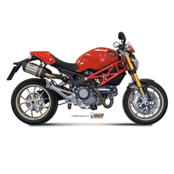 MIVV 2 SLIP-ON SUONO ST. STEEL WITH CARBON CAP DUCATI MONSTER 796 10-14 / 1100 08-10