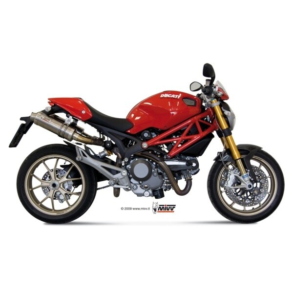 MIVV 2 SLIP-ON GP TITAN DUCATI MONSTER 796 2010-14 / 1100 2008-10