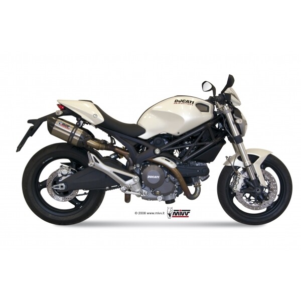 MIVV 2 SLIP-ON SUONO ST. STEEL WITH CARBON CAP DUCATI MONSTER 696 2008-14