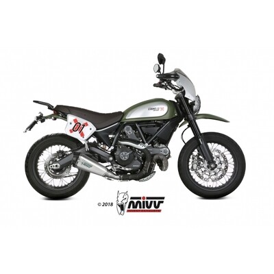 MIVV SLIP-ON DELTA RACE ST. STEEL DUCATI SCRAMBLER 800 2015-20