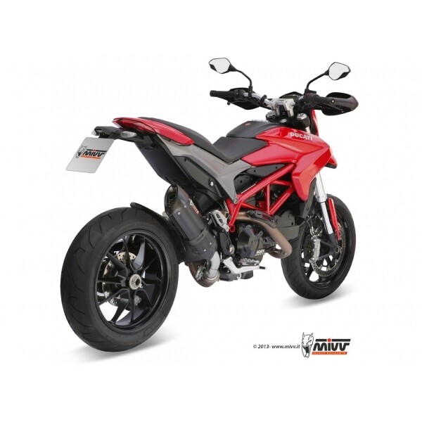 MIVV SLIP-ON SUONO BLACK WITH CARBON CAP DUCATI HYPERMOTARD 821 / HYPERSTRADA 821 2013-15