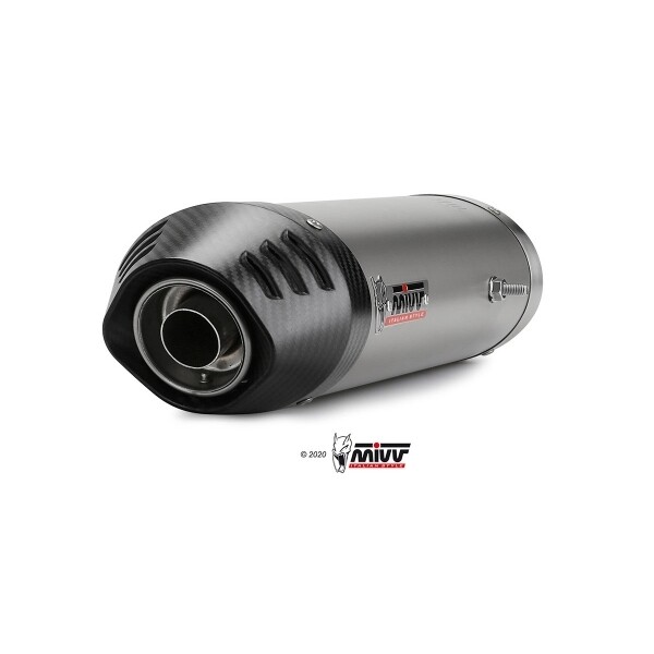 MIVV 2 SLIP-ON OVAL TITAN WITH CARBON CAP DUCATI 848 2007-13 / 1098 2007-11 / 1198 2009-12