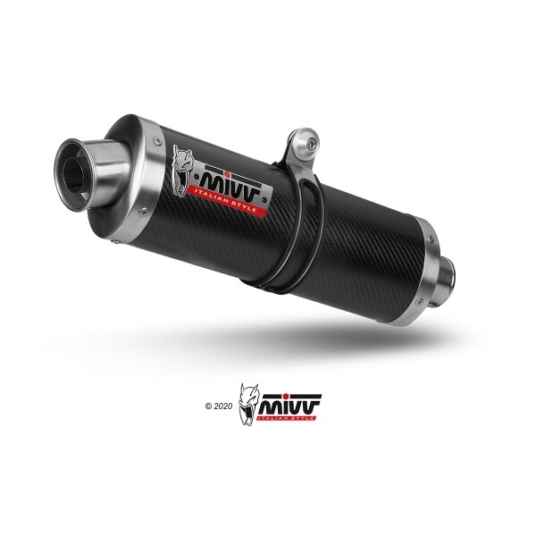 Escapes MIVV 2 SLIP-ON OVAL CARBON CAGIVA RAPTOR 650 2001-07