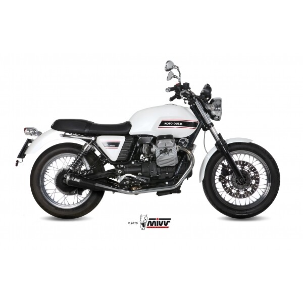MIVV 2 SLIP-ON GHIBLI BLACK MOTO GUZZI V7 CLASSIC / SPECIAL 2008-16