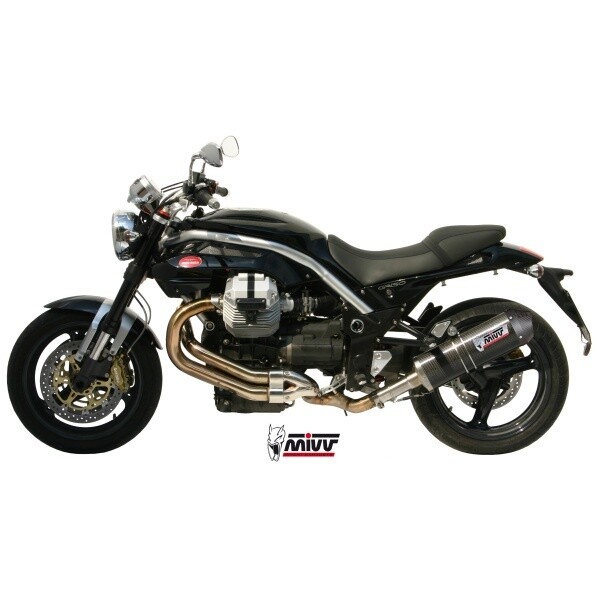 MIVV SLIP-ON OVAL CARBON WITH CARBON CAP MOTO GUZZI GRISO 850 / GRISO 1100 06-11 / GRISO 1200 07-16