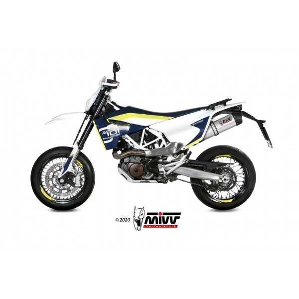 MIVV SLIP-ON OVAL TITAN WITH CARBON CAP HUSQVARNA 701 ENDURO / SUPERMOTO 2017-20