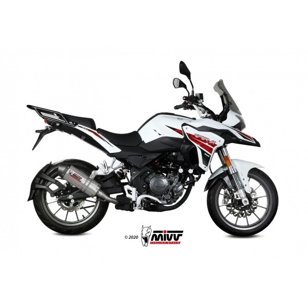 MIVV SLIP-ON OVAL TITAN WITH CARBON CAP BENELLI TRK 251 2019-23