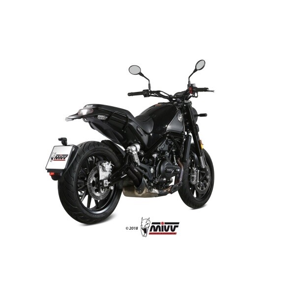 MIVV SLIP-ON DOUBLE GUN BLACK BENELLI LEONCINO 2017-23