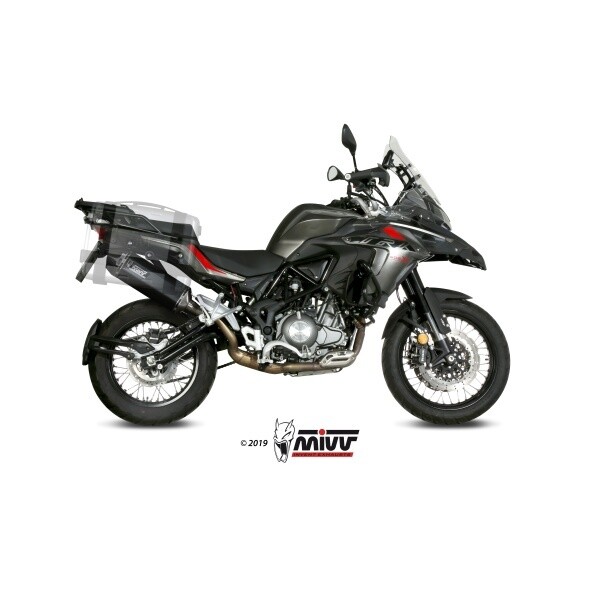 MIVV SLIP-ON SPEED EDGE BLACK BENELLI TRK 502 X 2018-23