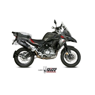 MIVV SLIP-ON SPEED EDGE BLACK BENELLI TRK 502 X 2018-23