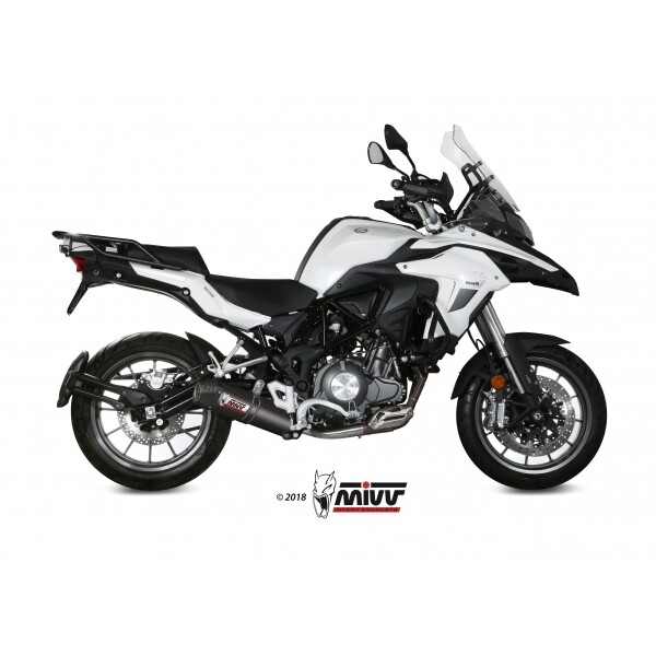 MIVV SLIP-ON OVAL CARBON WITH CARBON CAP BENELLI TRK 502 2017-23