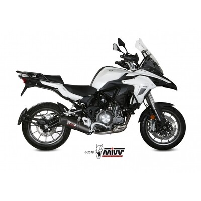 MIVV SLIP-ON OVAL CARBON WITH CARBON CAP BENELLI TRK 502 2017-23