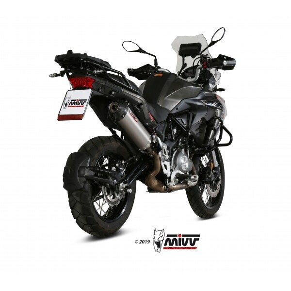MIVV SLIP-ON OVAL TITAN WITH CARBON CAP BENELLI TRK 502 X 2018-23